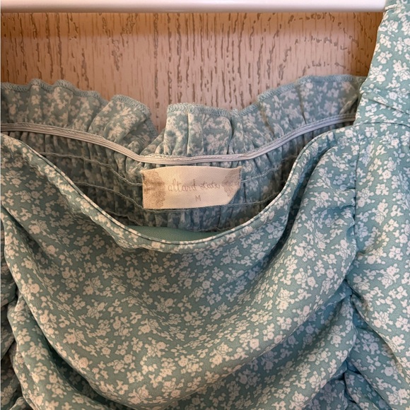 Altar'd State Light Blue Ruched Blouse - Picture 2 of 3